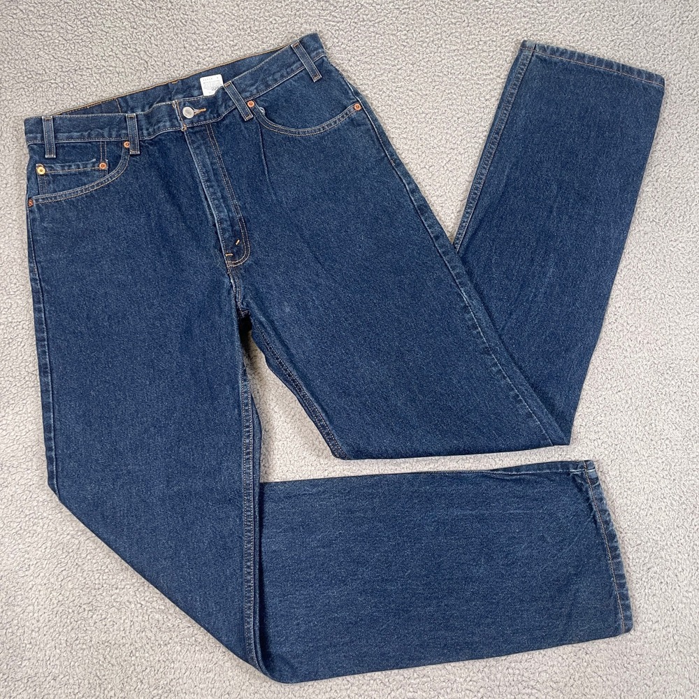 VTG Levis 505 Jeans Mens 36x36 Grunge Zip Fly Whisker Fades Y2K Distressed Skate